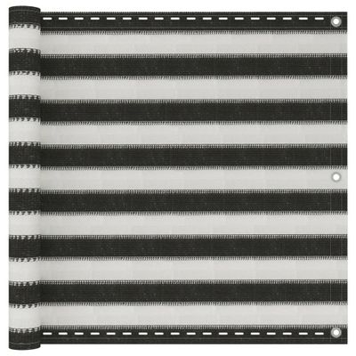 vidaXL Balkónová markíza z HDPE, 90x400 cm, antracitová a biela
