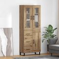 vidaXL Highboard 2 ks Remeselný dub 69,5 x 34 x 180 cm
