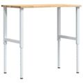 vidaXL pracovný stôl 100x60x(71,5-98) cm masívny dub