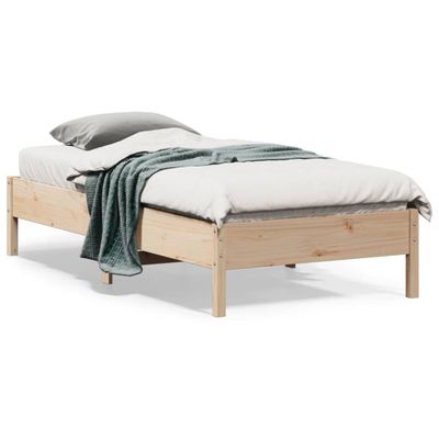 vidaXL Posteľ bez matraca 75x190 cm masívna borovica
