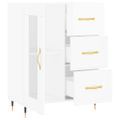 vidaXL Komoda lesklá biela 69,5x34x90 cm spracované drevo