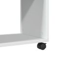 vidaXL Príručný stolík+kolieska, biely 70x35x60 cm, kompozitné drevo