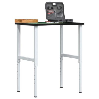 vidaXL pracovný stôl tmavohnedá 80x60x(71,5-98) cm masívny dub