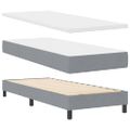 vidaXL Posteľ s pružinovým rámom Svetlosivá 80 x 200 cm látka