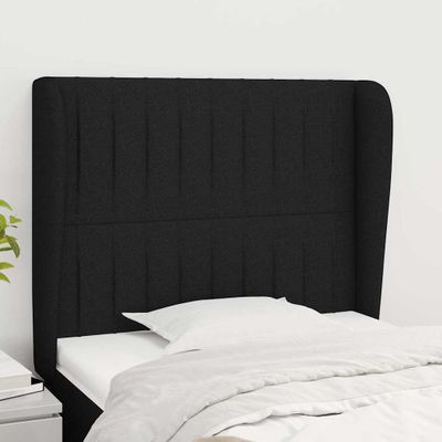 vidaXL Čelo postele so záhybmi čierne 103x23x118/128 cm látka