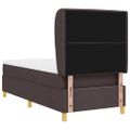 vidaXL Posteľ s pružinovým rámom Tmavohnedá 200 x 90 cm látka