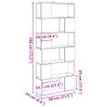 vidaXL Skriňa na knihy/Izbový prepážka Old Wood 80x24x186 cm