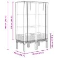 vidaXL Záhon s krytom na skleník ratanový vzhľad 80x40x140 cm