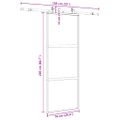 vidaXL Posuvné dvere s kovaním čierne 76x205 cm tvrdené sklo