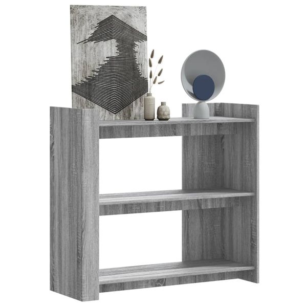 vidaXL Konzolový stolík sivý sonoma 100x35x90 cm kompozitné drevo