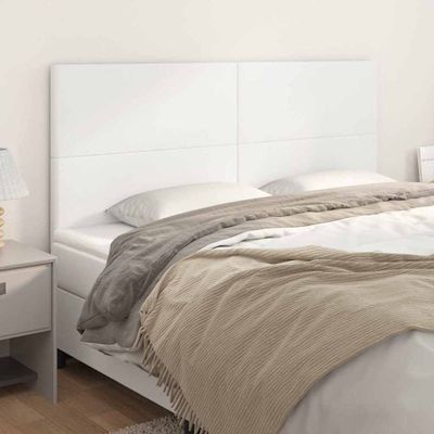 vidaXL Čelo postele biele 180x5x118/128 cm umelá koža