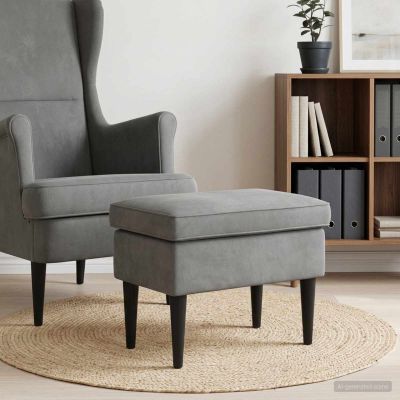 vidaXL Taburetka Tmavosivá 55 x 35 x 41 cm Zamat