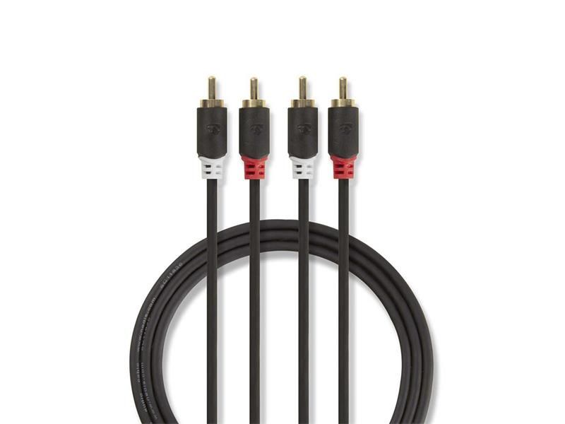 Kábel 2x Cinch konektor/2x Cinch konektor 2m NEDIS CABW24200AT20