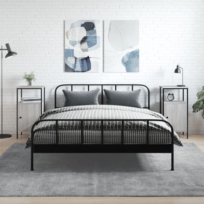 vidaXL Nočné stolíky 2 ks sivý dub sonoma 41x31x80 cm kompozitné drevo