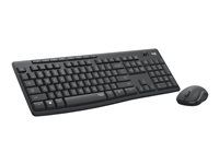 Logitech MK295 Silent - Sada klávesnice a myši - bezdrôtová - 2.4 GHz - maďarská - grafit