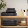 vidaXL Prémiové uteráky SOLUND 2 ks antracit 100x200 cm 600 g/m2