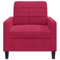 vidaXL Kreslo vínovo-červené 60 cm zamat