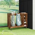 vidaXL Golfová skriňa s kolesom Staré drevo 120 x 45 x 98 cm