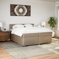 vidaXL Boxspring posteľ s matracom kapučínová 200x200 cm umelá koža
