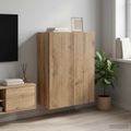 vidaXL Nástenná skrinka 66 x 34,5 x 90 cm Kompozitné drevo Dub artisan