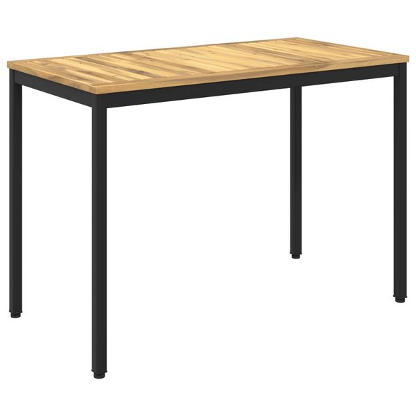 vidaXL Záhradný jedálenský stôl Biela a čierna 108,5 x 55 x 75 cm