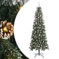 vidaXL Umelý vianočný stromček Zelená 240 cm PVC, plast a oceľ