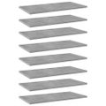 vidaXL Prídavné police 8 ks, betónovo sivé 60x30x1,5 cm, drevotrieska