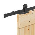 vidaXL Posuvné dvere NARVIK Prírodná a čierna 100 x 210 cm (213,5 cm)
