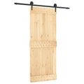 vidaXL Posuvné dvere Prírodná a čierna 85 x 210 cm
