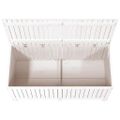 vidaXL Záhradný úložný box biely 147x68x64 cm masívna borovica