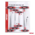 Sada torx kľúčov s priečnou rukoväťou 8 kusov AMiO-04827