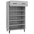 vidaXL Botník sivý dub sonoma 60x35x105 cm spracované drevo