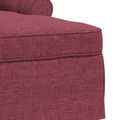 vidaXL Pufa s sukňou 3 ks Víno červené látka 91 x 157 x 91 cm