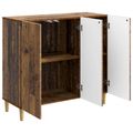 vidaXL Servírovacia skriňa Staré drevo 89 x 34,5 x 80 cm