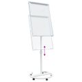vidaXL Magnetická biela tabuľa Šedý a biely 62 x 62,5 x 197 cm EPS