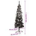 vidaXL Úzky vianočný stromček čierny 150 cm