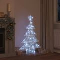 vidaXL Vianočný stromček 100 LED Studená biela 120 cm Akryl
