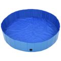 vidaXL Skladací bazén pre psov modrá 160x30 cm PVC