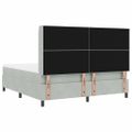 vidaXL Posteľ s pružinovým rámom Svetlosivá 180 x 200 cm Zamat