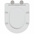 vidaXL WC sedadlo Biela 47 x 36 x 3,4 cm Duroplast