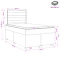 vidaXL Posteľ boxspring s matracom Tmavosivá 120 x 190 cm Látka