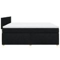 vidaXL Posteľný rám boxspring s matracom čierny 180x200 cm látka