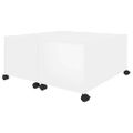 vidaXL Konferenčný stolík lesklý biely 75x75x38 cm drevotrieska