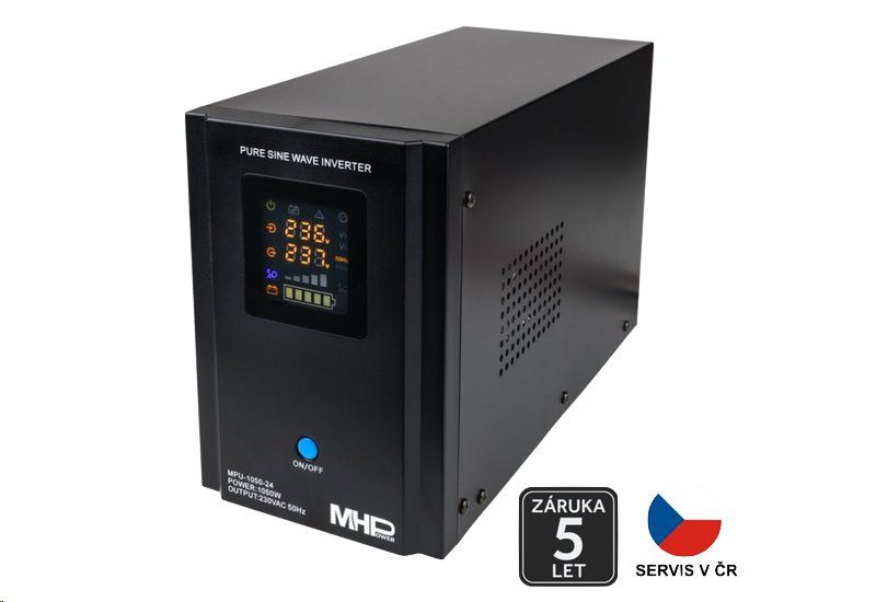 Záložní zdroj MHPower MPU-1050-24 UPS 1050W 24V čistý sinus