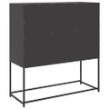 vidaXL Komoda čierna 100,5x39x107 cm oceľ valcovaná za studena