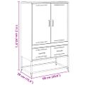 vidaXL Vysoká skrinka biela 68x39x111,5 oceľ