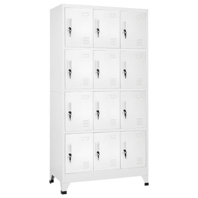 vidaXL Oceľová šatňová skrinka s 12 priehradkami, 90x45x180 cm