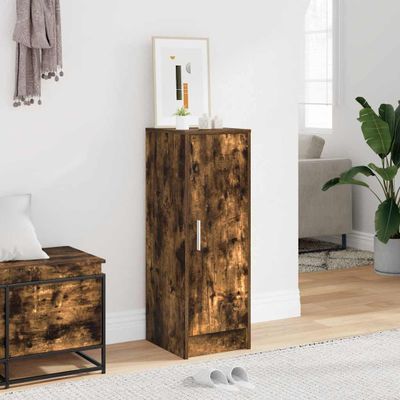 vidaXL Botník dymový dub 32x35x92 cm spracované drevo