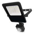 LED reflektor VISIO s pohybovým čidlom, 10W, neutrálna biela, čierný