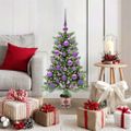 vidaXL Vianočný stromček s 150 LED-i so stojanom Zelená 90 cm PE
